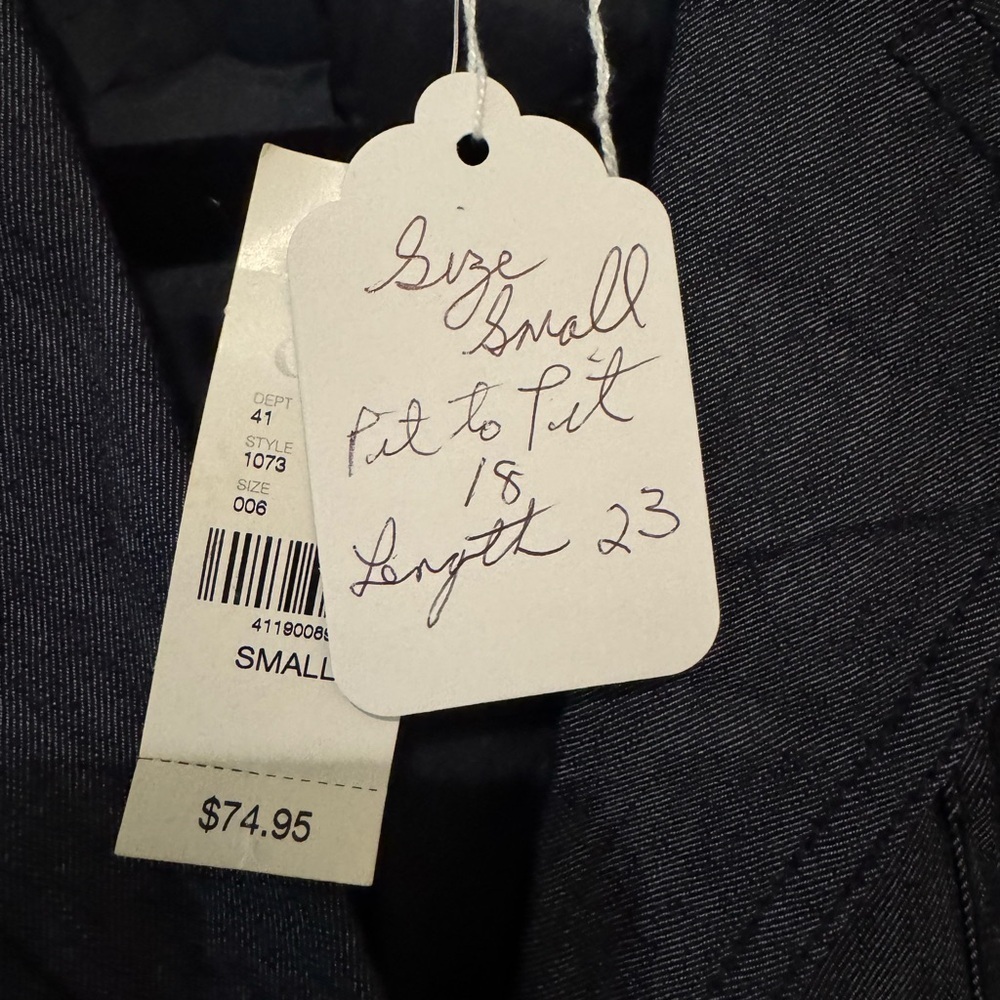7th Avenue Design Studio Dark Blue Denim Jacket - Picture 3 of 6